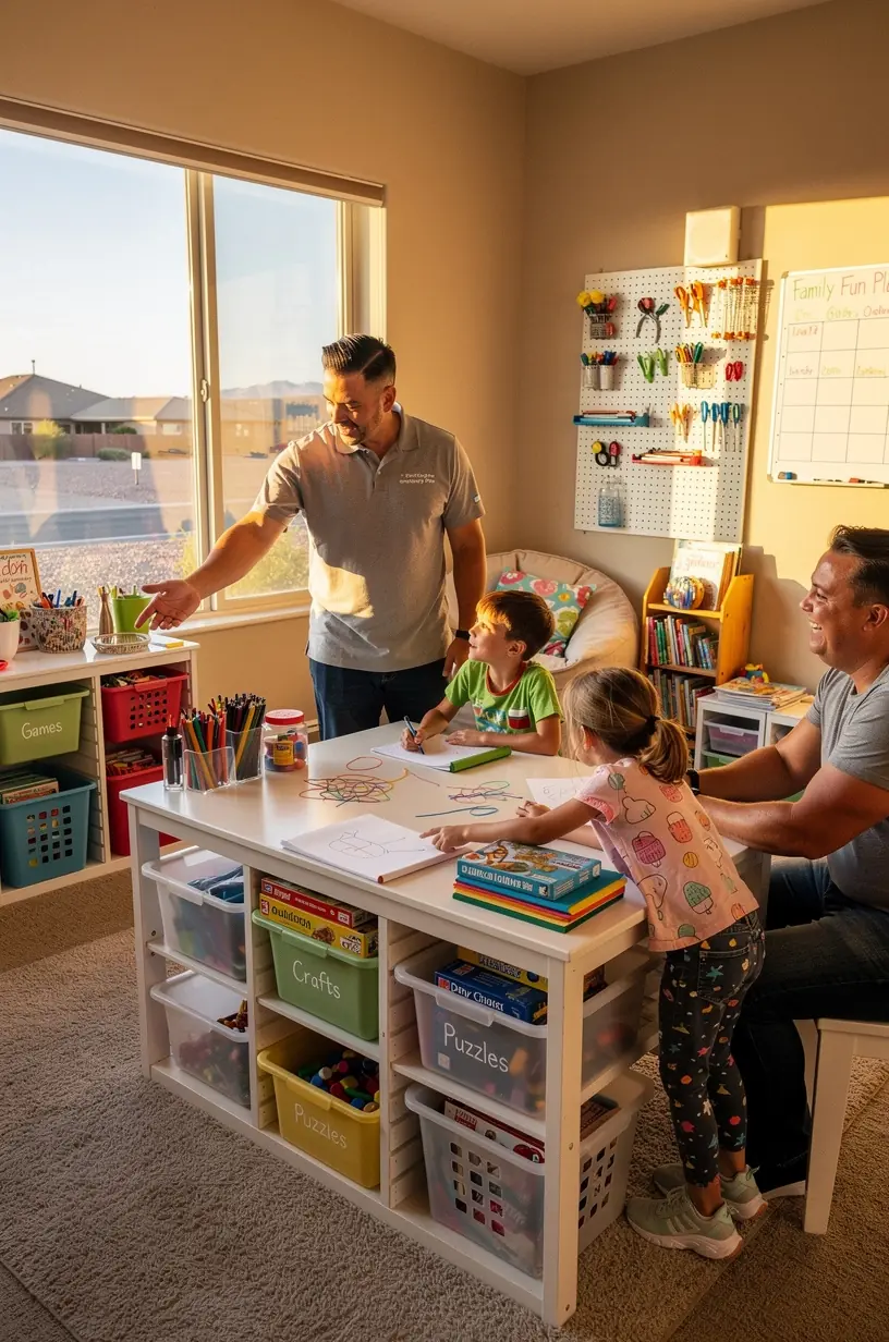 Organized workspace showcasing effective paper clutter solutions